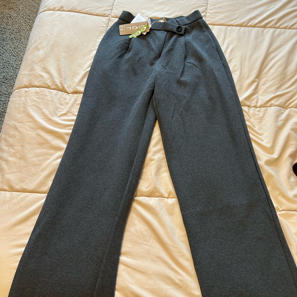 OGL Charcoal Women's Wide-Leg Trousers